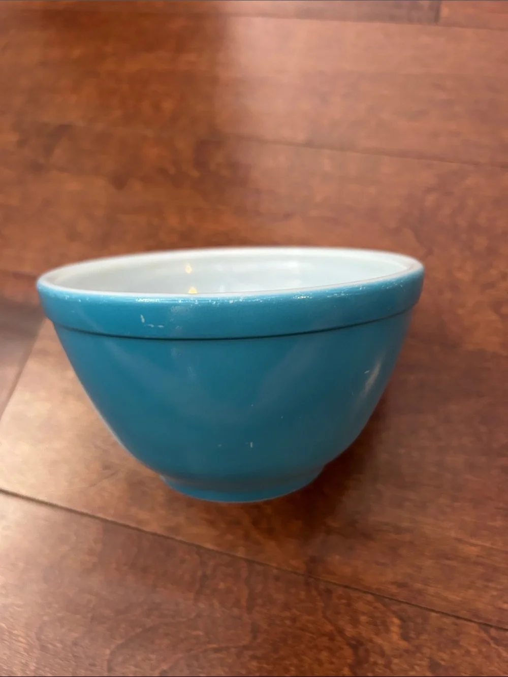 Vintage Pyrex Turquoise Ceramic Bowl